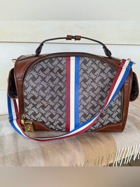 VTG Y2K Juicy Couture Doggy Couture Dog Carrier Bag Genuine Leather NICE! RARE